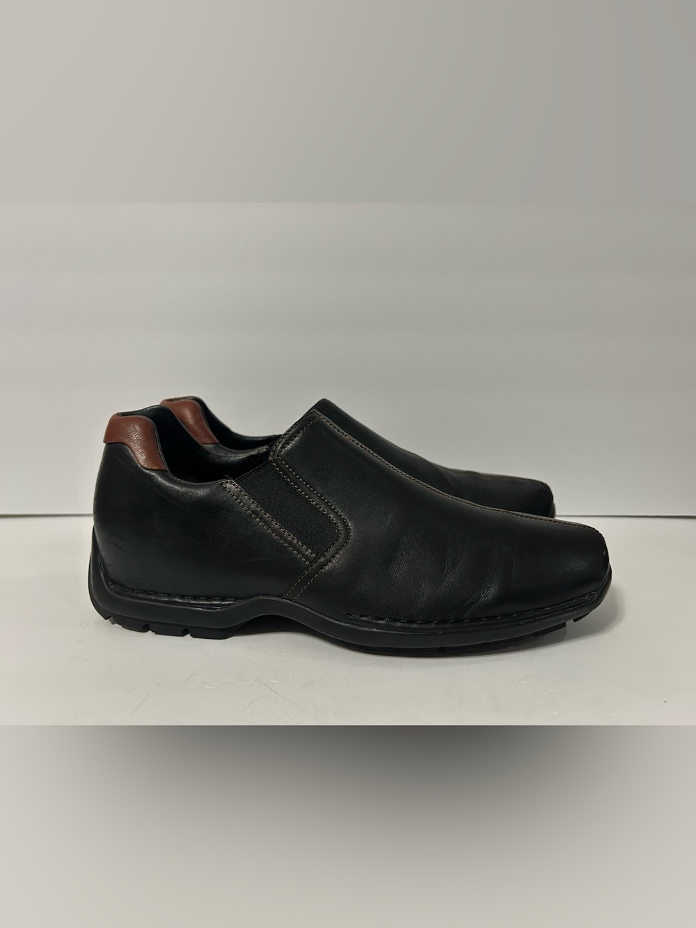 Cole Haan Mens Zeno C07485 Black Leather Slip On Loafer Shoes Size 10.5 M
